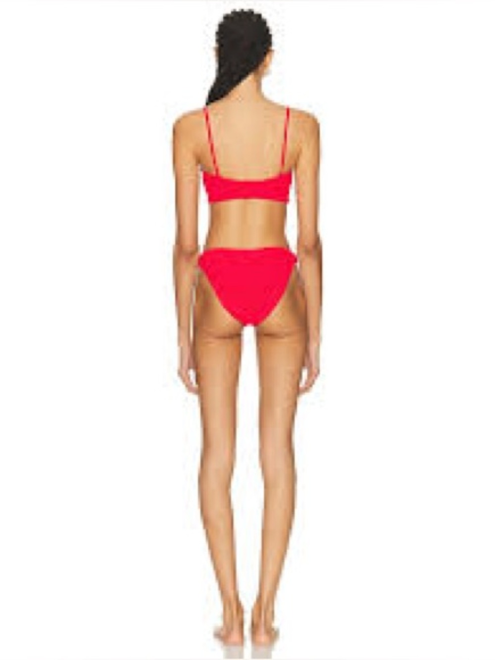 New! 🔥 current season Hunza G Alicia crinkle knot bikini set in red ONe size - Picture 8 of 8
